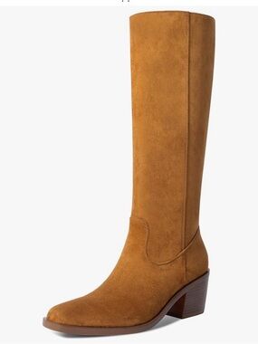 Women's Over-the-Knee Suede Boot in Camel